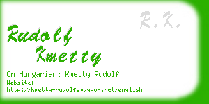 rudolf kmetty business card